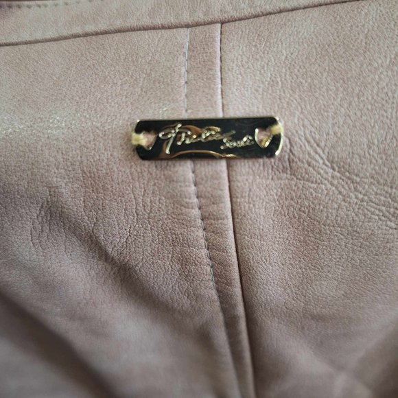 Thalia Sodi Faux Leather Peplum Jacket Size Large - Picture 8 of 11